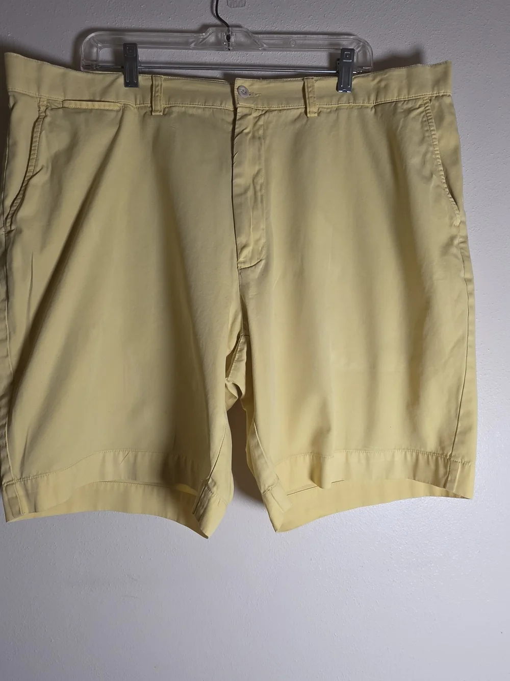 Polo by Ralph Lauren Pale Yellow Flat-Front Men's Shorts